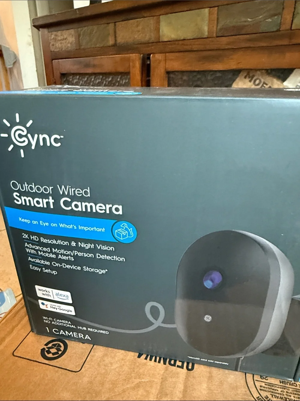 GE Sync Outdoor Wired Smart Camera - Black